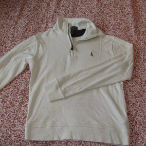 Unisex Polo long sleeve white Henley top